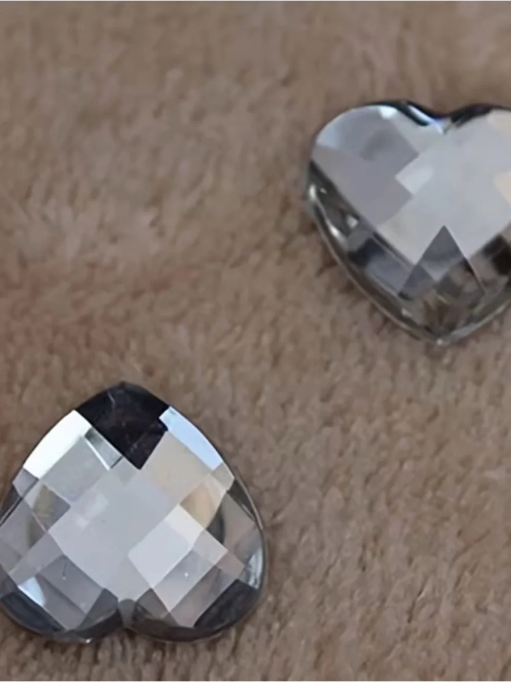 Assorted Faceted Heart Rhinestones - Multicolor Pack